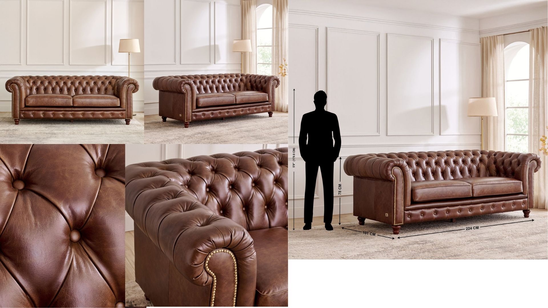 Chesterfield Leather Sofa