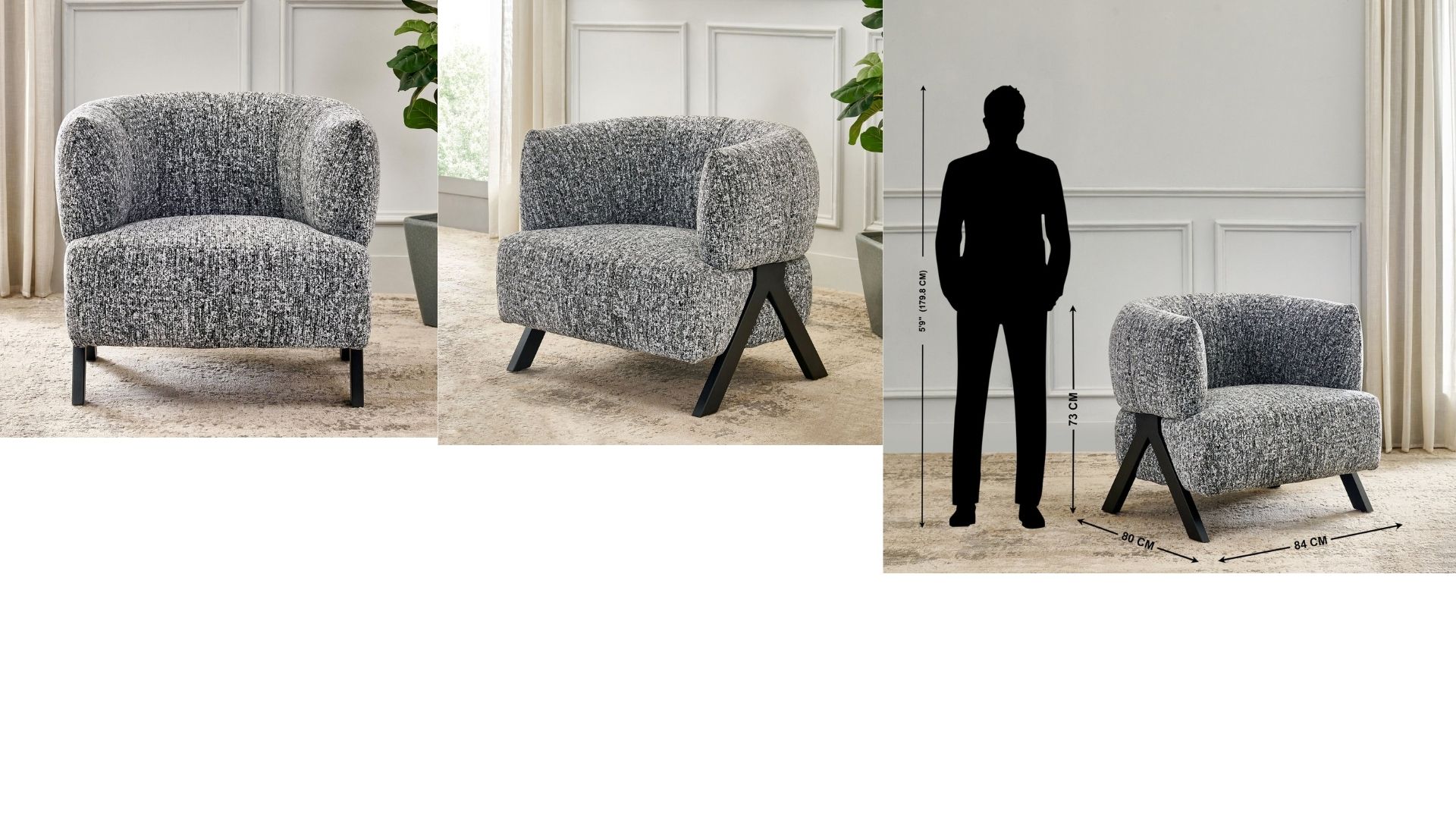 Premium Fabric (Grey)  Single Seater