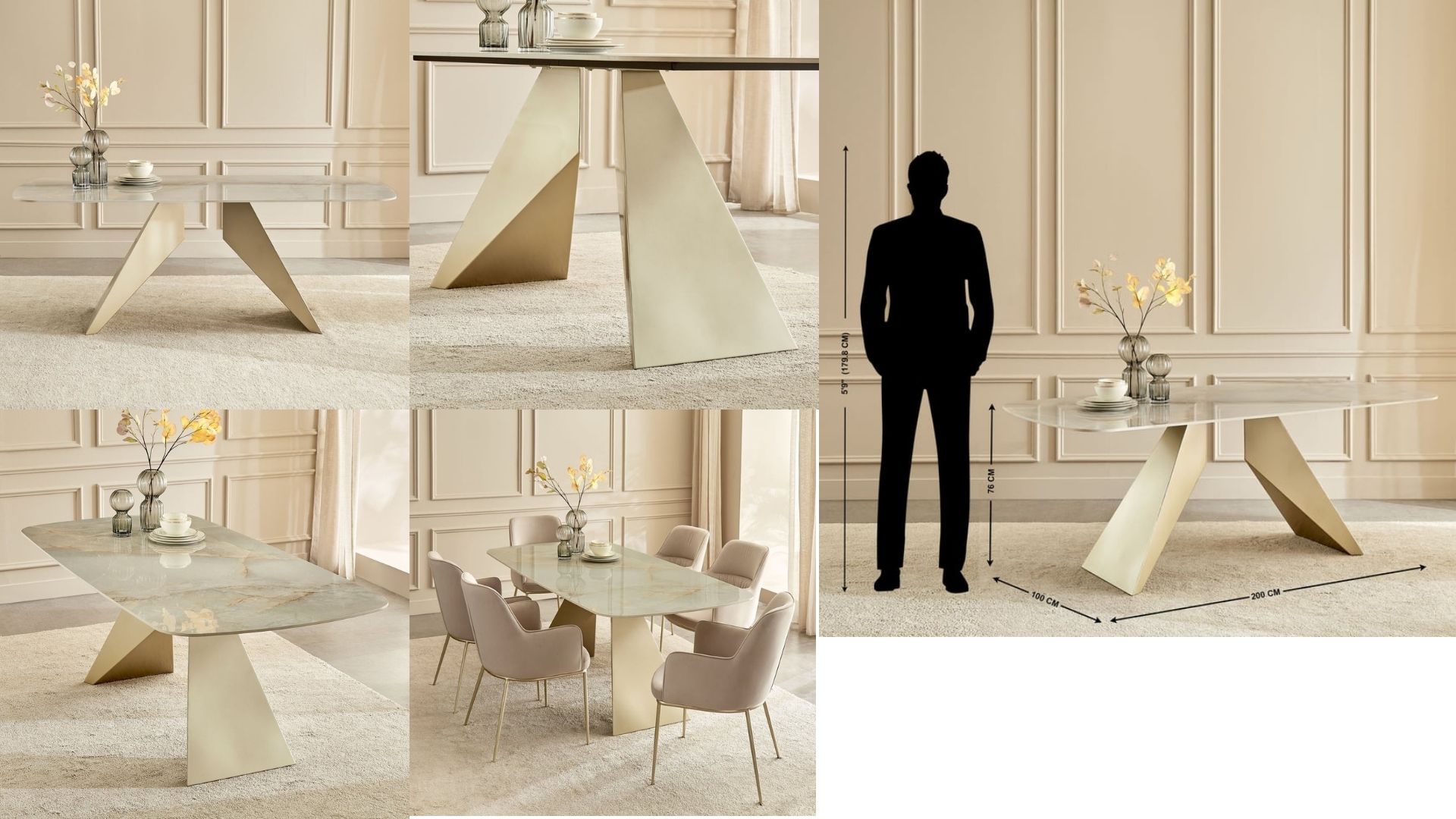 Rounded Rectangular  Designer Shape coffee center table